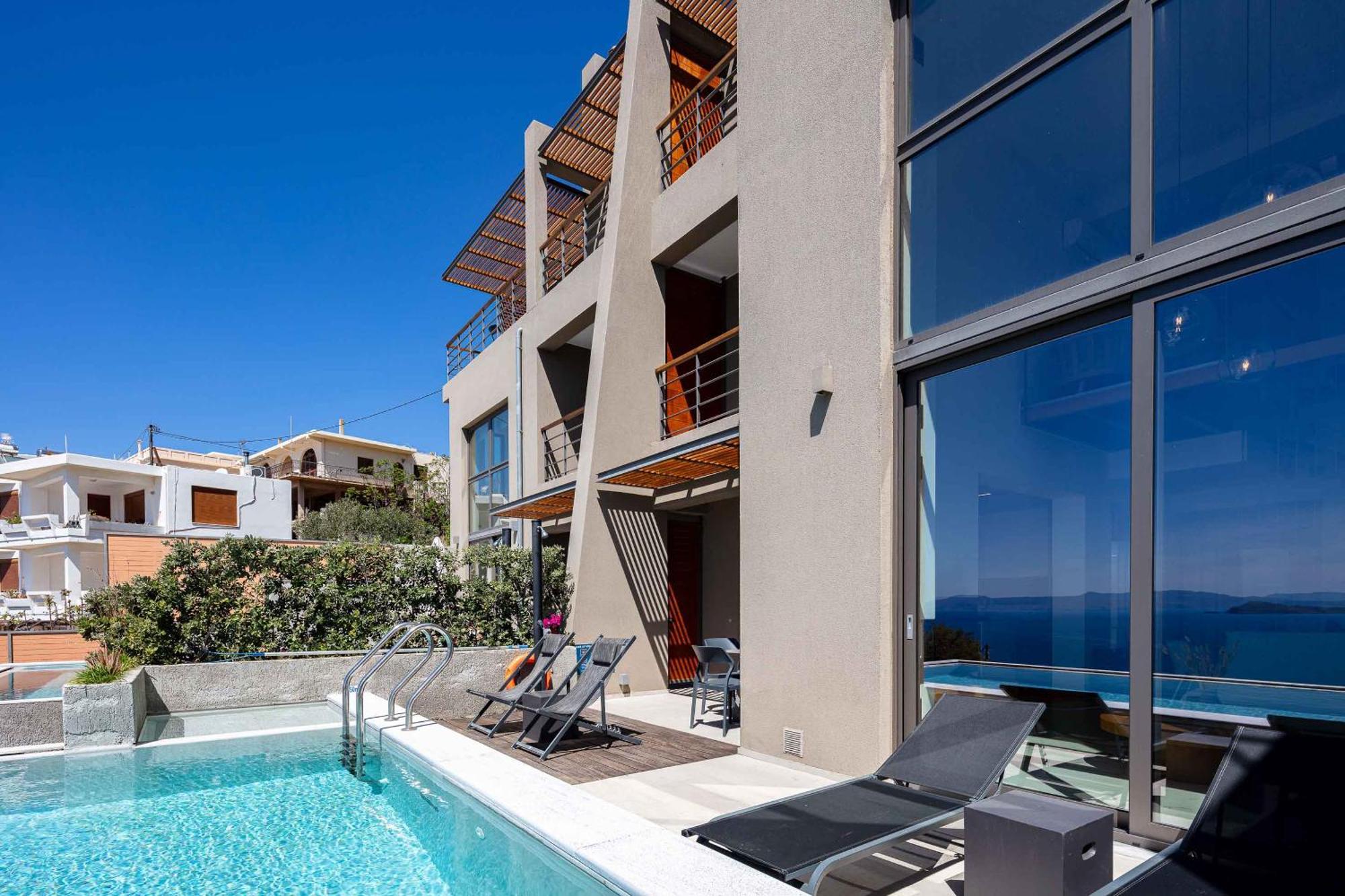 Omnia Luxury Villas - "Heated" Pools & Breathtaking Seaviews! La Canée Extérieur photo