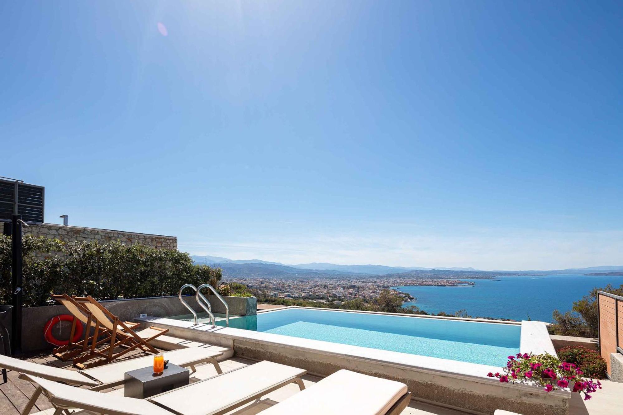 Omnia Luxury Villas - "Heated" Pools & Breathtaking Seaviews! La Canée Extérieur photo