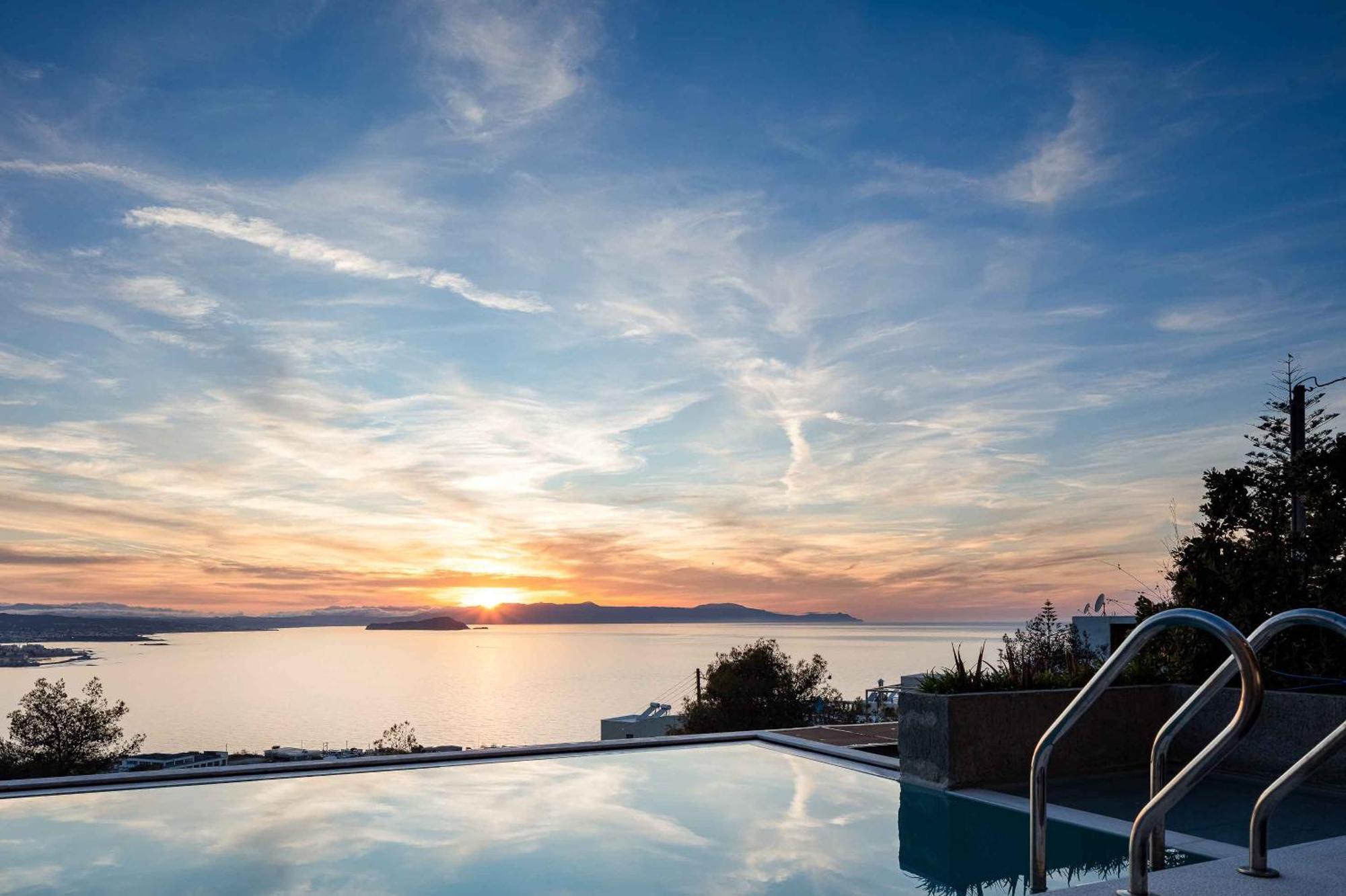 Omnia Luxury Villas - "Heated" Pools & Breathtaking Seaviews! La Canée Chambre photo
