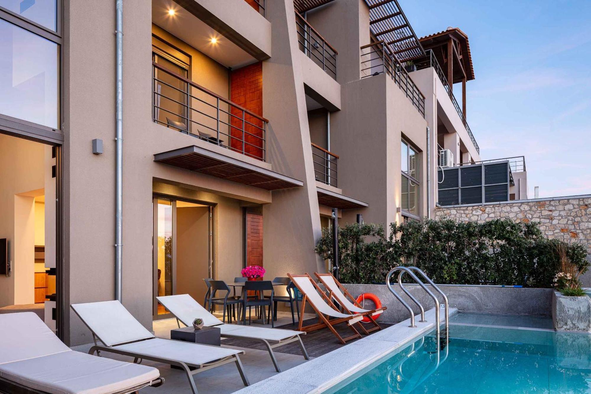 Omnia Luxury Villas - "Heated" Pools & Breathtaking Seaviews! La Canée Extérieur photo