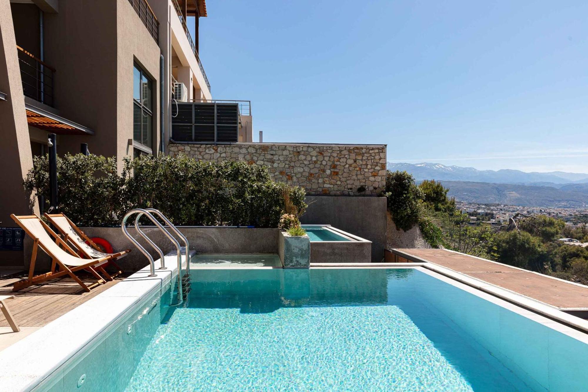 Omnia Luxury Villas - "Heated" Pools & Breathtaking Seaviews! La Canée Chambre photo