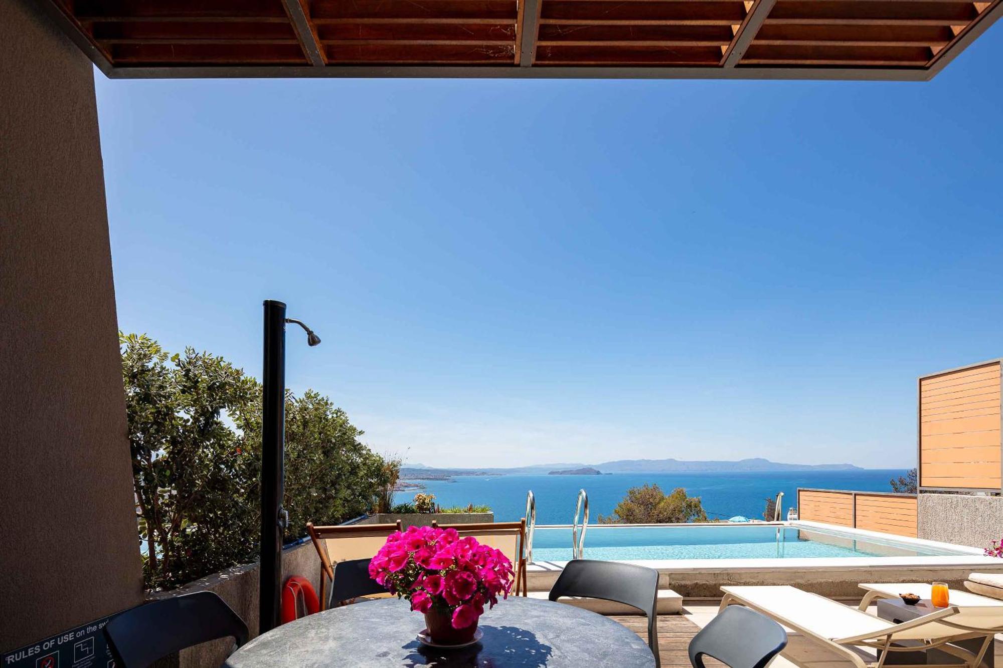 Omnia Luxury Villas - "Heated" Pools & Breathtaking Seaviews! La Canée Chambre photo